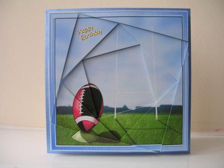 Rugby Quick Card with Twisted Spiral Side Stacker by Gill Busby