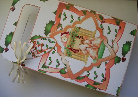 Large Gift Bag with Handles - Waiting for Santa by Gill Busby