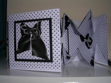 Exploding Card - Black and White by Gill Busby