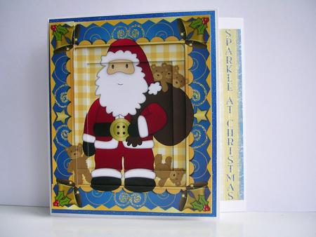 Santa is Here - Spiral Edge Stacker by Gill Busby