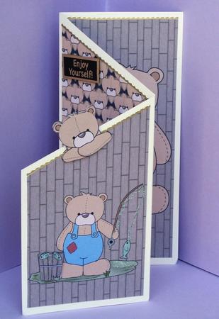 Bear Goes Fishing Cascade Sheet by Gill Caddy