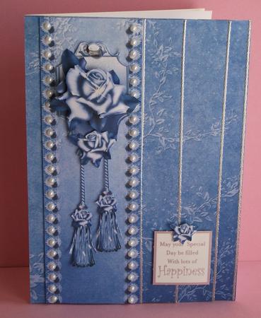 Blue Roses, Tassels & Pearls Kit by Gill Caddy