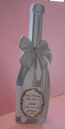 Champagne Bottle - 50th Anniversary by Gill Caddy