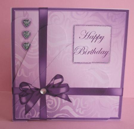 Elegant Flopurish Quick Card with Fan Pyramage Topper by Gill Caddy