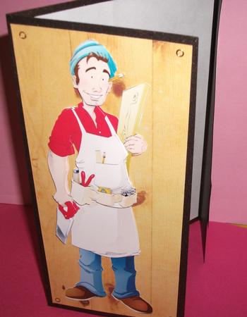 DIY Carpenter/joiner Dude Decoupage Sheet. by Gill Caddy