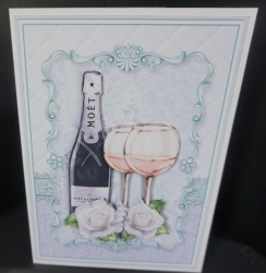 CHAMPAGNE CELEBRATIONS A5 Decoupage & Insert Bumper Kit  by Gill Dean