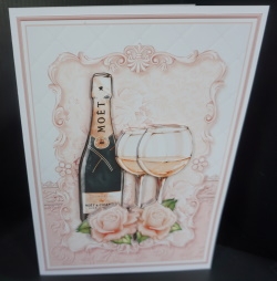 CHAMPAGNE CELEBRATIONS A5 Decoupage & Insert Bumper Kit  by Gill Dean