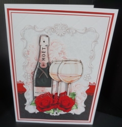 CHAMPAGNE CELEBRATIONS A5 Decoupage & Insert Bumper Kit  by Gill Dean