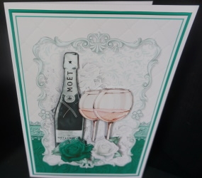 CHAMPAGNE CELEBRATIONS SET 2 A5 Decoupage & Insert Bumper Kit  by Gill Dean