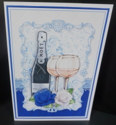 CHAMPAGNE CELEBRATIONS SET 2 A5 Decoupage & Insert Bumper Kit  by Gill Dean