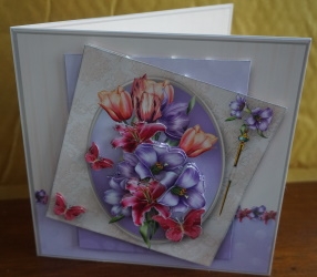 Tulips and Lilies - Layered Card Mini KIt by Gill Dean