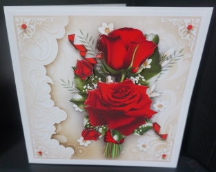 Red Roses Floral Bouquet Mini Kit by Gill Dean
