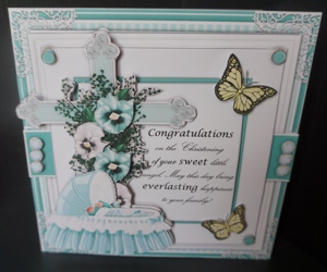 Christening Bumper Card Kit by Gill Dean
