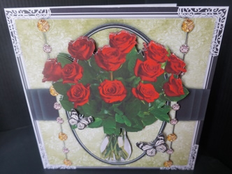 Delicate Roses Bumper Card Kit2 by Gill Dean