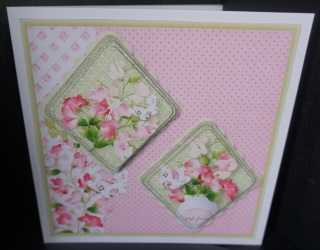 Sweet Peas - Double Diamond Card Mini Kit by Gill Dean
