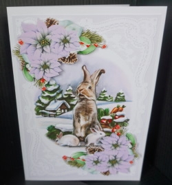 Christmas  Rabbit  A5 Mini Kit by Gill Dean