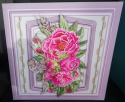 8x8 Mini Kit ,Peony Roses Delight by Gill Dean