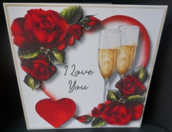 Valentine Red Roses & Champagne Bumper Kit by Gill Dean