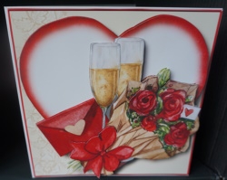 Valentine Red Roses & Champagne Bumper Kit by Gill Dean
