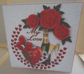 7x7 Hearts and roses for my love mini kit by Gill Dean