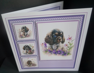 8x8 Cute Little Cocker Babies Quick Mini Kit - x5 A4 Sheets  by Gill Dean