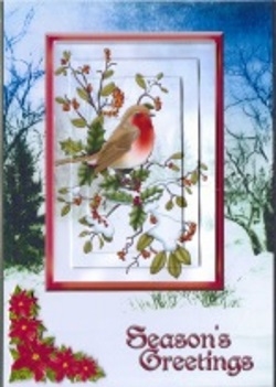 Season's Greeting Robin by Gill Dean