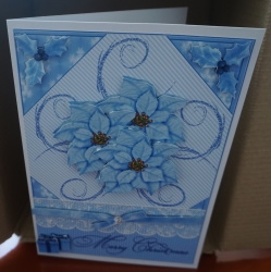 Blue Christmas Decoupage by Gill Dean