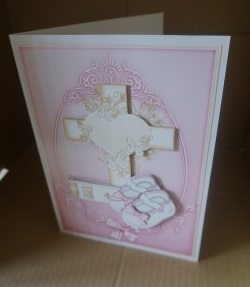 Christening/holy Communion Card Front Little Girl by Gill Dean