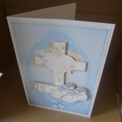Christening/holy Communion Card Front Little Boy by Gill Dean