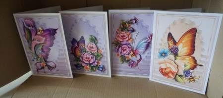 Bumperkit Roses&butterflies Quick Cards by Gill Dean