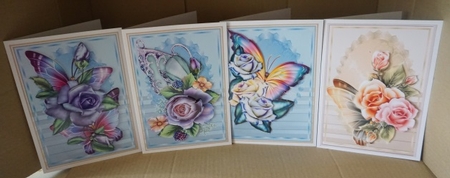 Bumperkit Roses&butterflies Quick Cards by Gill Dean