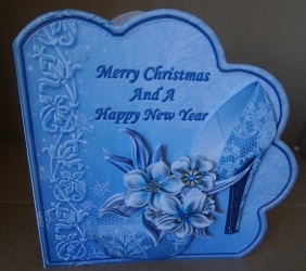 Christmas Shoe with Winter Florals by Gill Dean