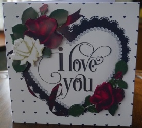 8x8 Diamonds and Roses Valentine Mini Kit by Gill Dean