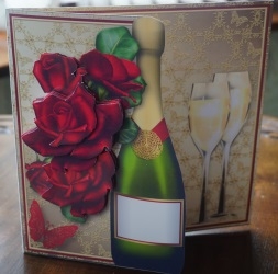 Champagne and Roses Offset Card Mini Kit by Gill Dean