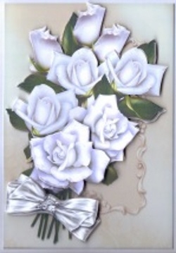 Beautiful Bouquet White Roses Mini Kit by Gill Dean