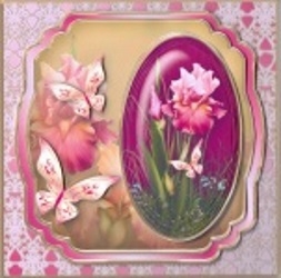 Irises and Butterflies - Multi-layered Card Mini Kit by Gill Dean
