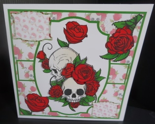 Skulls and roses by Gill Dean