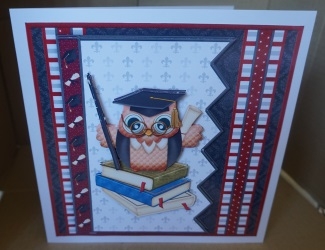 GRADUATION 7.5 Alphabet and Numbers Decoupage Card Kit Create Any Name or Year by Gill Dean