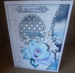 Lattice card Winter Flowers by Gill Dean