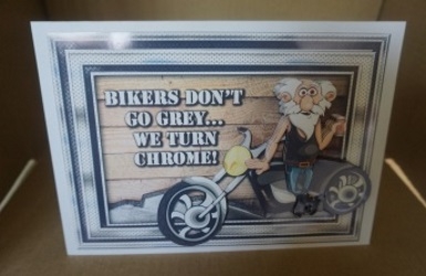 Bikers don`t go Grey by Gill Dean