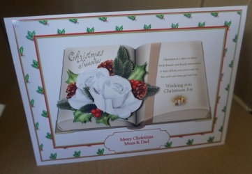 A5 Christmas book step by step card front by Gill Dean