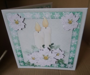 Christmas  candles  Quick card by Gill Dean