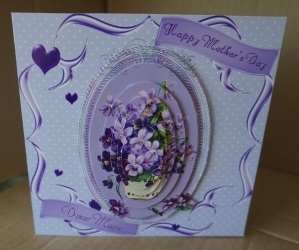 Potted Violets - Multi Occasion Card - Mothers Day/Birthday female by Gill Dean