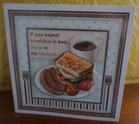 BREAKFAST IN BED 7.5 Decoupage & Insert Mini Kit All Occasions by Gill Dean