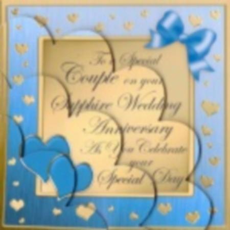 Elegant Hearts Sapphire Wedding Anniversary Shell Stacker by Gill Dean
