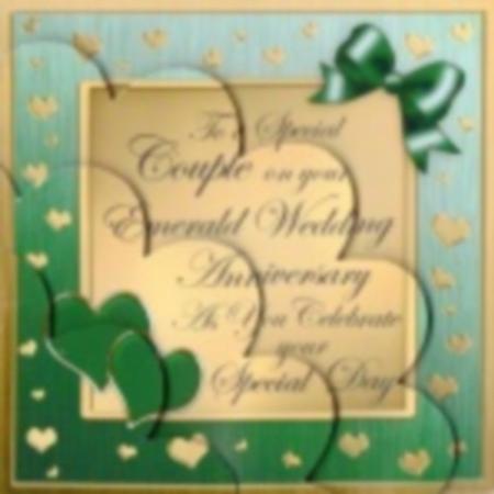 Elegant Hearts Emerald Wedding Anniversary Shell Stacker by Gill Dean