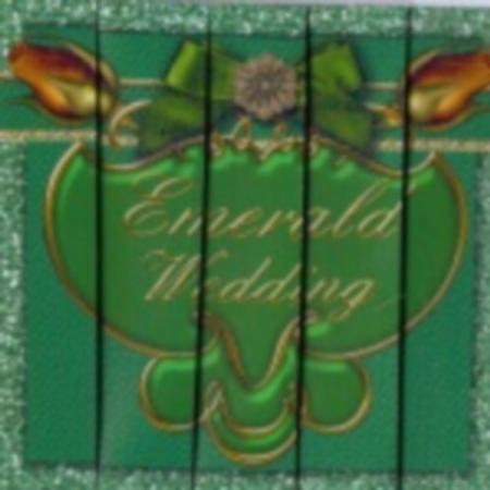 Emerald Double Rose Anniversary 5in One Side Stacker by Gill Dean