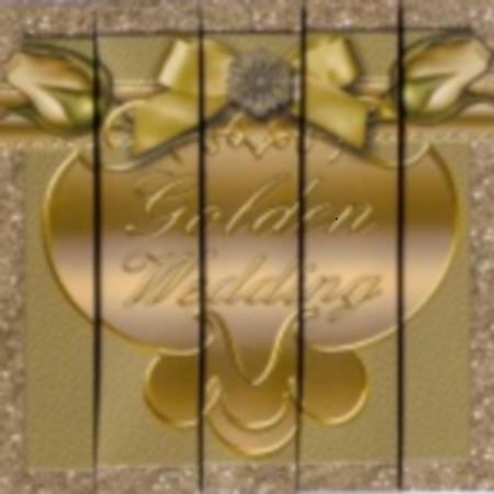 Gold Double Rose Anniversary 5in One Side Stacker by Gill Dean