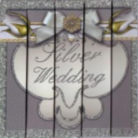 Silver Double Rose Anniversary 5in One Side Stacker by Gill Dean