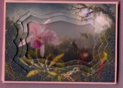 Orchid and Humming Birds by Gill Dean